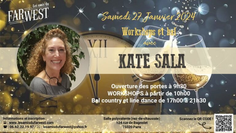 Workshops et bal avec Kate Sala le 27 Janvier 2024 !