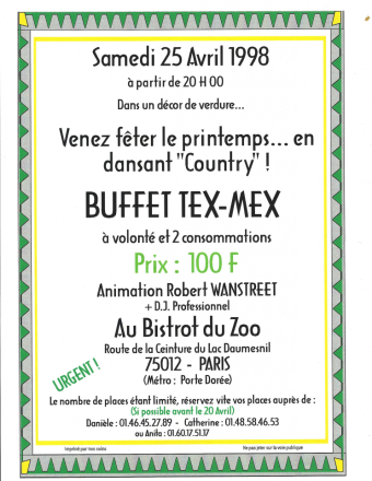 Flyer 25 avril 1998